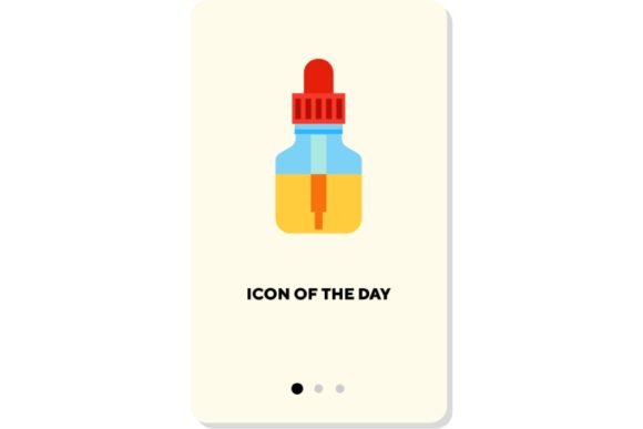 Beauty Serum Flat Icon: Pipette Cream Vector