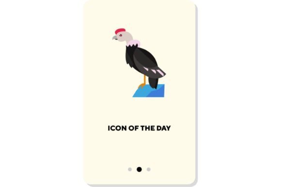 Colorful Bird Flat Icon. Condor Isolated: Elevating Digital Design with Wildlife Symbolism
