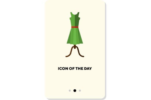 Comfort Clothes Flat Icon: Dress Isolate