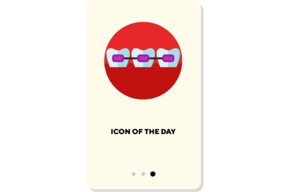 Enhancing Dental Web Design with Dentistry Flat Icons: Tooth, Molar, and Brace Illustrations