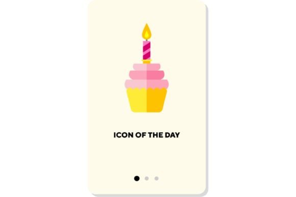Integrating Birthday Desserts Flat Icon. Cupcake, Muffin, and Cake Assets into Modern Web Design Workflows