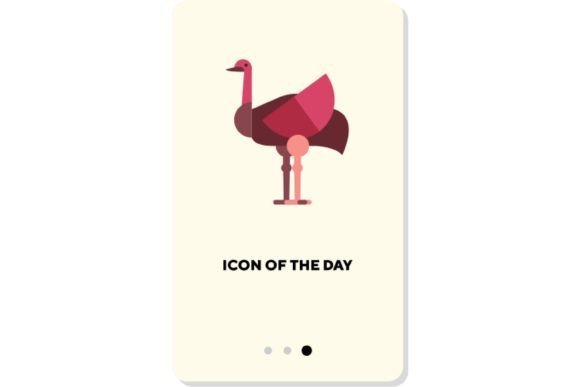 Integrating the Bright Bird Flat Icon: Ostrich Isolated into Modern Digital Design