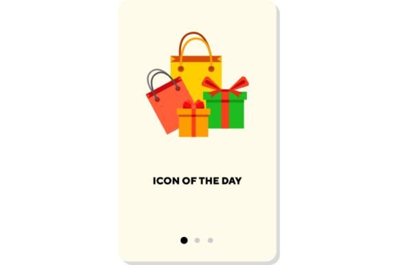 Optimizing Digital Retail: The Strategic Value of Shopping Flat Icon. Gift Boxes Isolated in Web Design