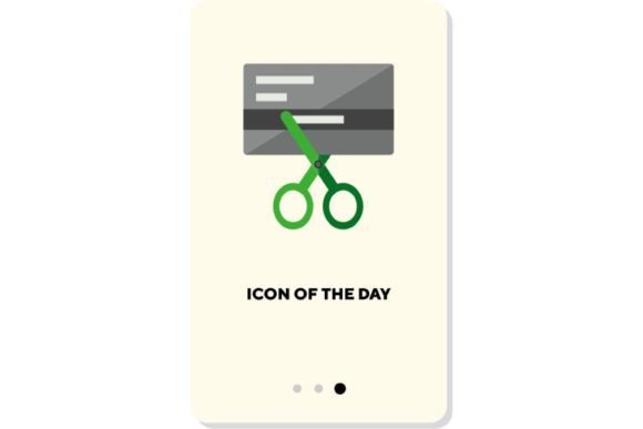 Visualizing Financial Boundaries: The Role of the Credit Card Breaking Flat Icon