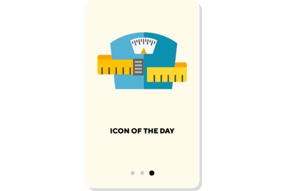 Weight Loss Flat Icon. Scales Wrapped Wi: Integrating Visual Symbols into Health and Fitness Design Workflows